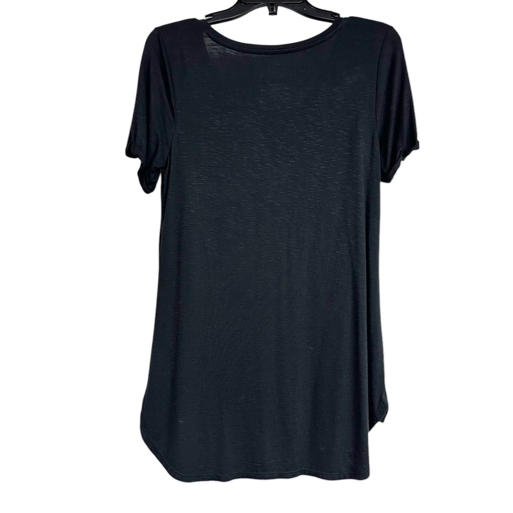 NWT Maurices 24/7 Women's Black Short Sleeve V Neck Shirt Top Size small - Picture 3 of 6